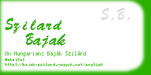 szilard bajak business card